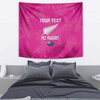 Custom New Zealand Silver Fern Rugby Tapestry Go Aotearoa - Pink Version