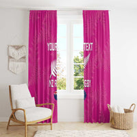 Custom New Zealand Silver Fern Rugby Window Curtain Go Aotearoa - Pink Version