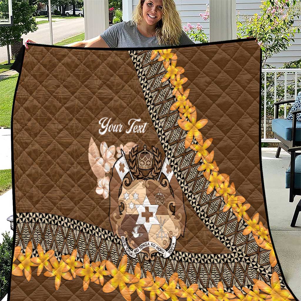 Personalised Tonga Language Week Quilt Malo e Lelei Tongan Ngatu Pattern - Brown LT14 Brown - Polynesian Pride