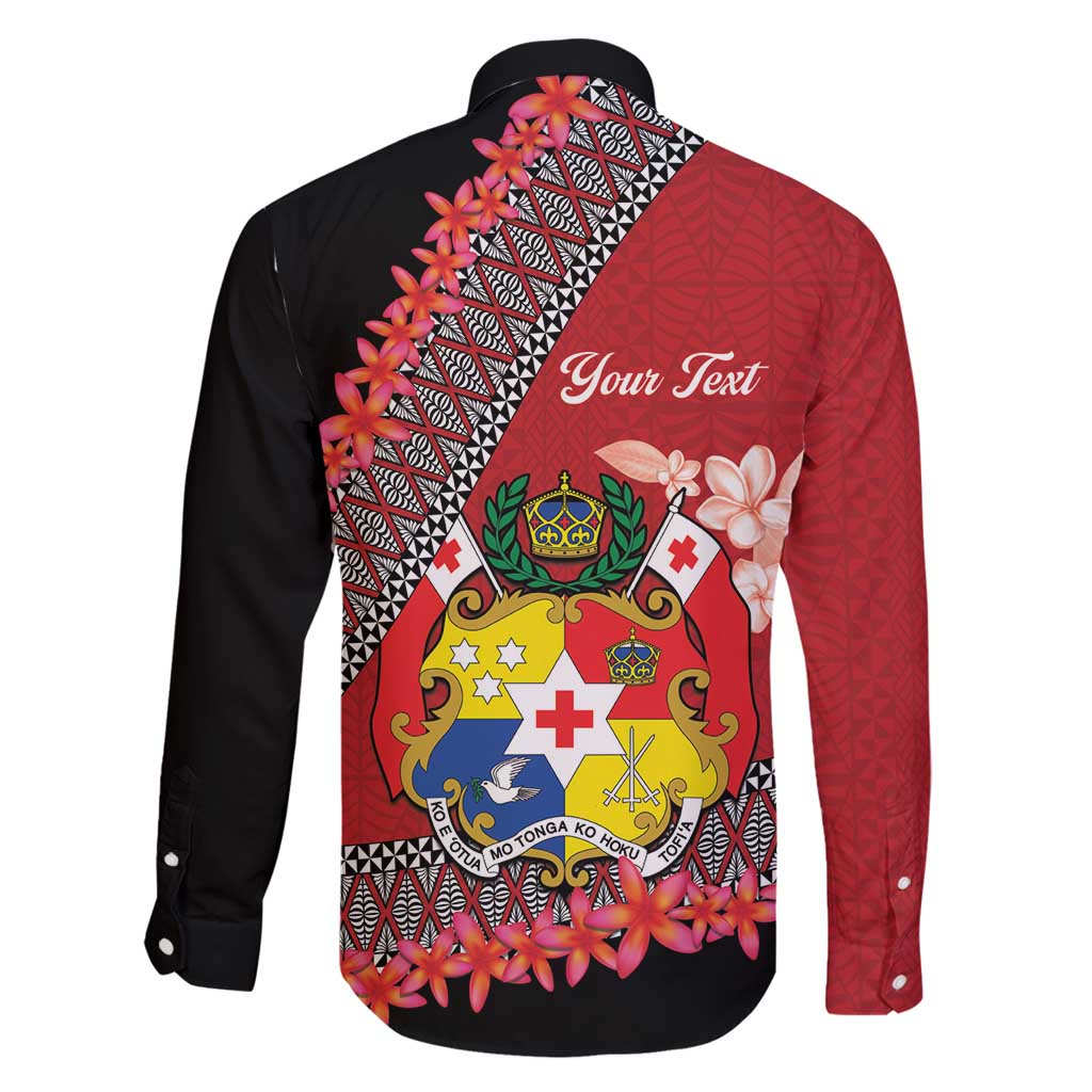 Personalised Tonga Language Week Family Matching Tank Maxi Dress and Hawaiian Shirt Malo e Lelei Tongan Ngatu Pattern - Red