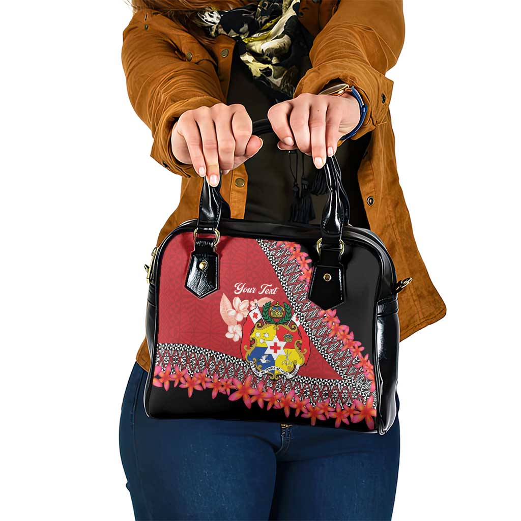 Personalised Tonga Language Week Shoulder Handbag Malo e Lelei Tongan Ngatu Pattern - Red LT14 One Size Red - Polynesian Pride