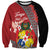 Personalised Tonga Language Week Sweatshirt Malo e Lelei Tongan Ngatu Pattern - Red