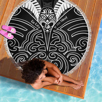 Kia Kaha Te Reo Maori Beach Blanket Aotearoa Hei Tiki With Hongi