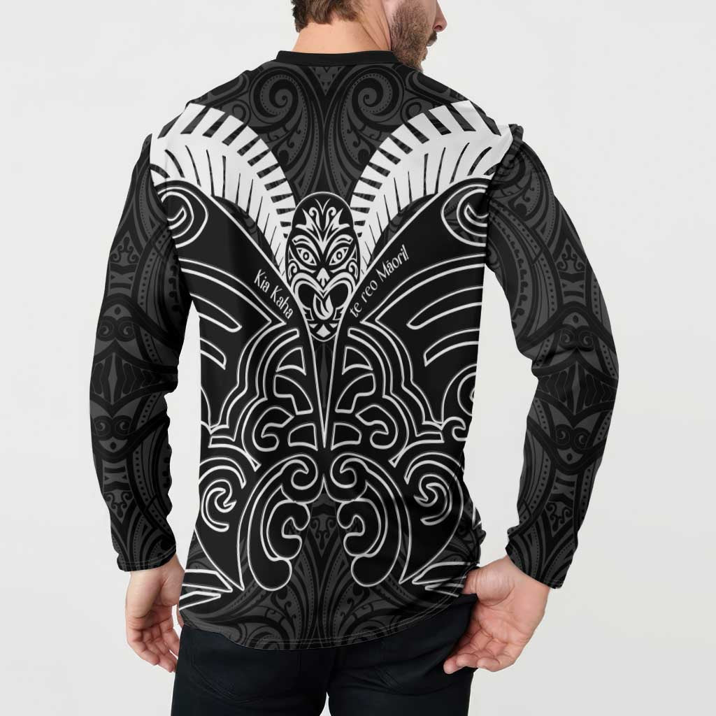 Kia Kaha Te Reo Maori Button Sweatshirt Aotearoa Hei Tiki With Hongi