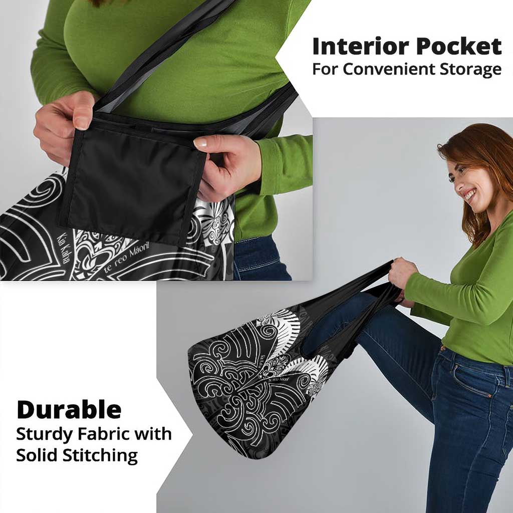 Kia Kaha Te Reo Maori Grocery Bag Aotearoa Hei Tiki With Hongi