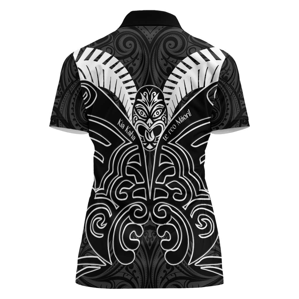 Kia Kaha Te Reo Maori Women Polo Shirt Aotearoa Hei Tiki With Hongi
