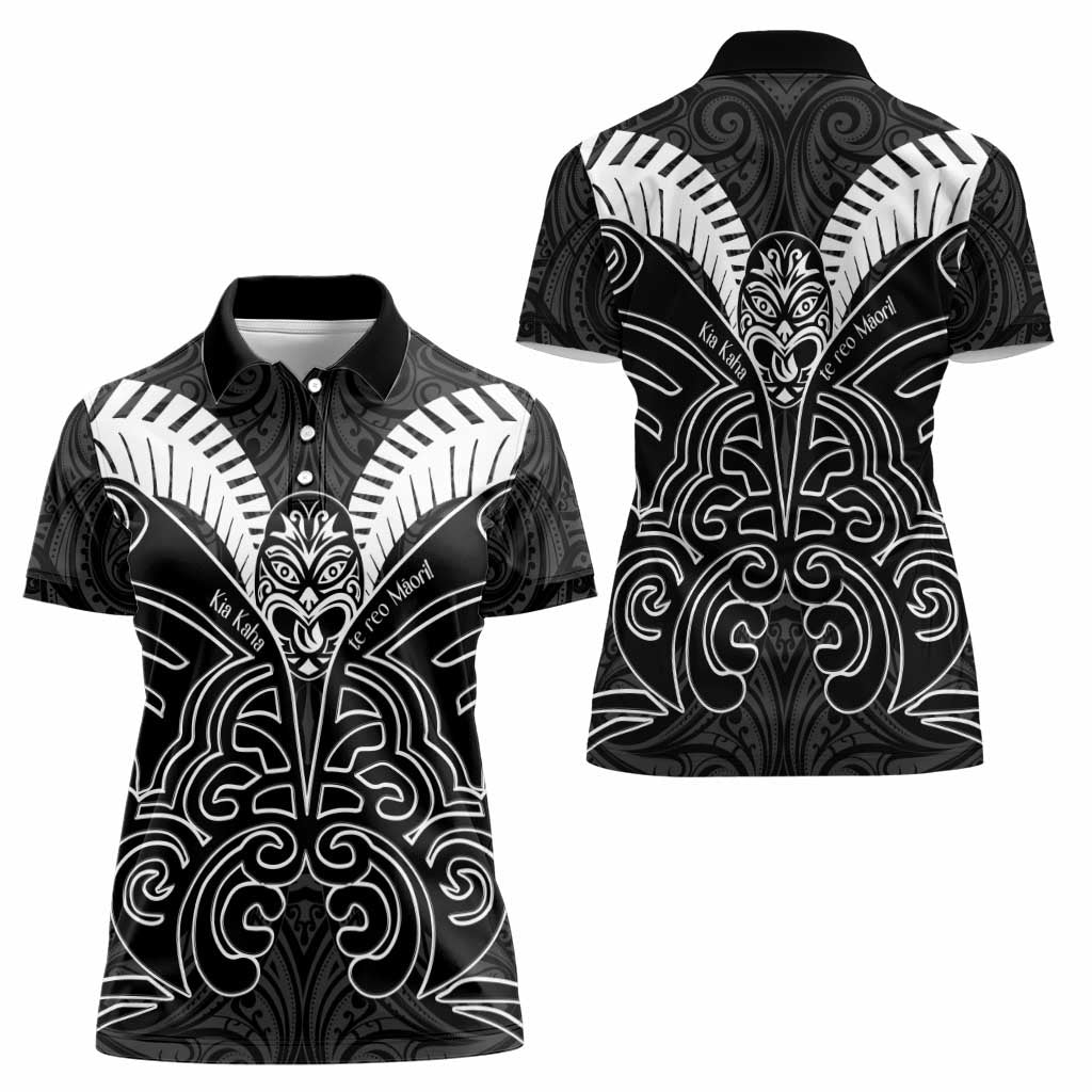 Kia Kaha Te Reo Maori Women Polo Shirt Aotearoa Hei Tiki With Hongi