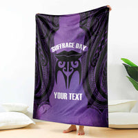 Personalised New Zealand Suffrage Day Blanket Maori Tattoo Galaxy Vibe - Polynesian Pride