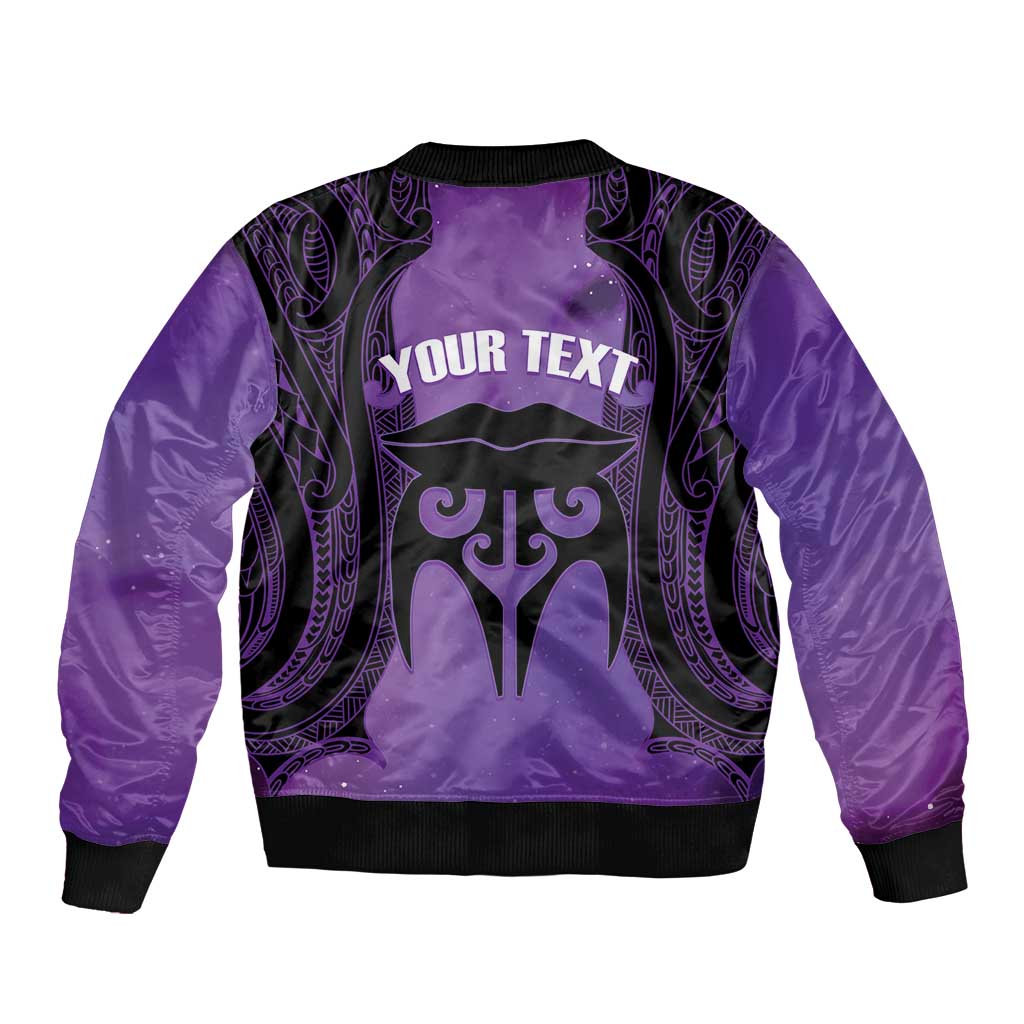 Personalised New Zealand Suffrage Day Bomber Jacket Maori Tattoo Galaxy Vibe - Polynesian Pride