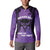 Personalised New Zealand Suffrage Day Button Sweatshirt Maori Tattoo Galaxy Vibe - Polynesian Pride
