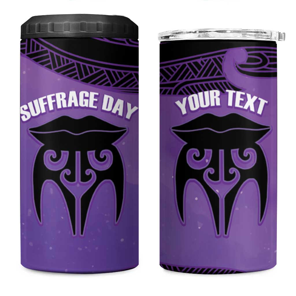 Personalised New Zealand Suffrage Day 4 in 1 Can Cooler Tumbler Maori Tattoo Galaxy Vibe - Polynesian Pride