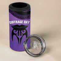 Personalised New Zealand Suffrage Day 4 in 1 Can Cooler Tumbler Maori Tattoo Galaxy Vibe - Polynesian Pride