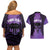 Personalised New Zealand Suffrage Day Couples Matching Off Shoulder Short Dress and Hawaiian Shirt Maori Tattoo Galaxy Vibe - Polynesian Pride