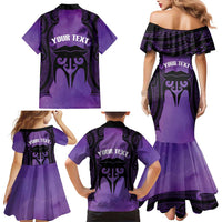 Personalised New Zealand Suffrage Day Family Matching Mermaid Dress and Hawaiian Shirt Maori Tattoo Galaxy Vibe - Polynesian Pride