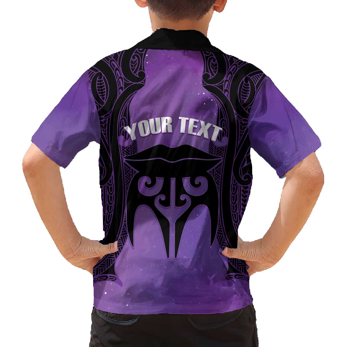 Personalised New Zealand Suffrage Day Family Matching Off The Shoulder Long Sleeve Dress and Hawaiian Shirt Maori Tattoo Galaxy Vibe - Polynesian Pride