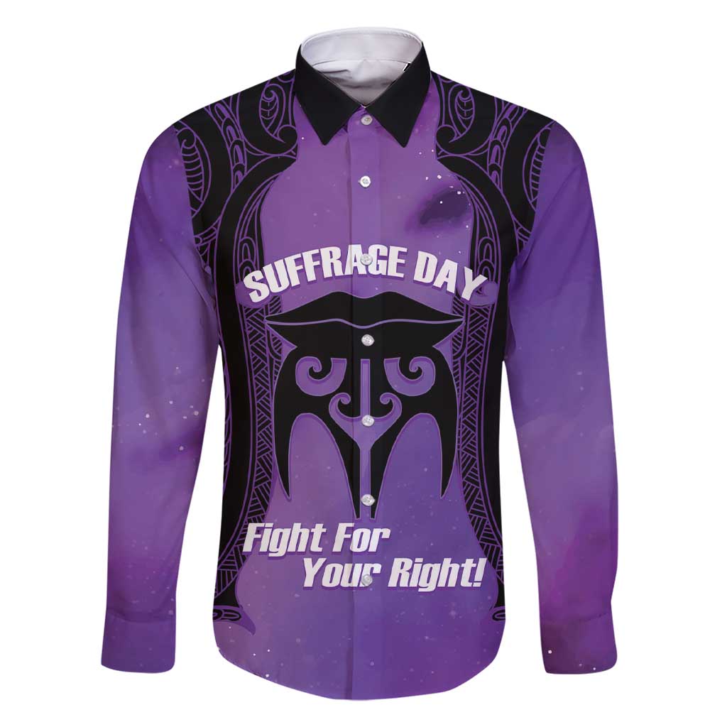 Personalised New Zealand Suffrage Day Family Matching Short Sleeve Bodycon Dress and Hawaiian Shirt Maori Tattoo Galaxy Vibe - Polynesian Pride