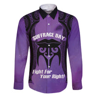 Personalised New Zealand Suffrage Day Family Matching Short Sleeve Bodycon Dress and Hawaiian Shirt Maori Tattoo Galaxy Vibe - Polynesian Pride