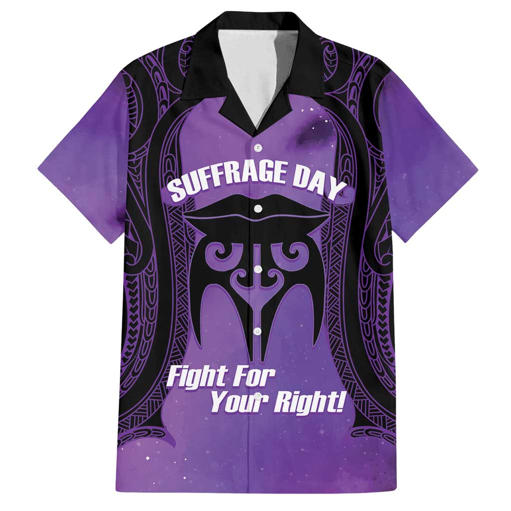 Personalised New Zealand Suffrage Day Family Matching Tank Maxi Dress and Hawaiian Shirt Maori Tattoo Galaxy Vibe - Polynesian Pride