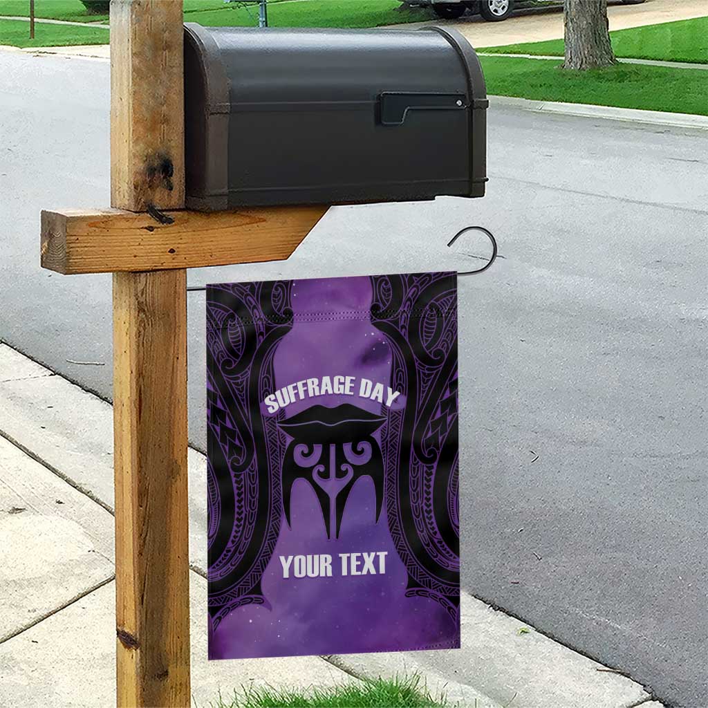 Personalised New Zealand Suffrage Day Garden Flag Maori Tattoo Galaxy Vibe - Polynesian Pride