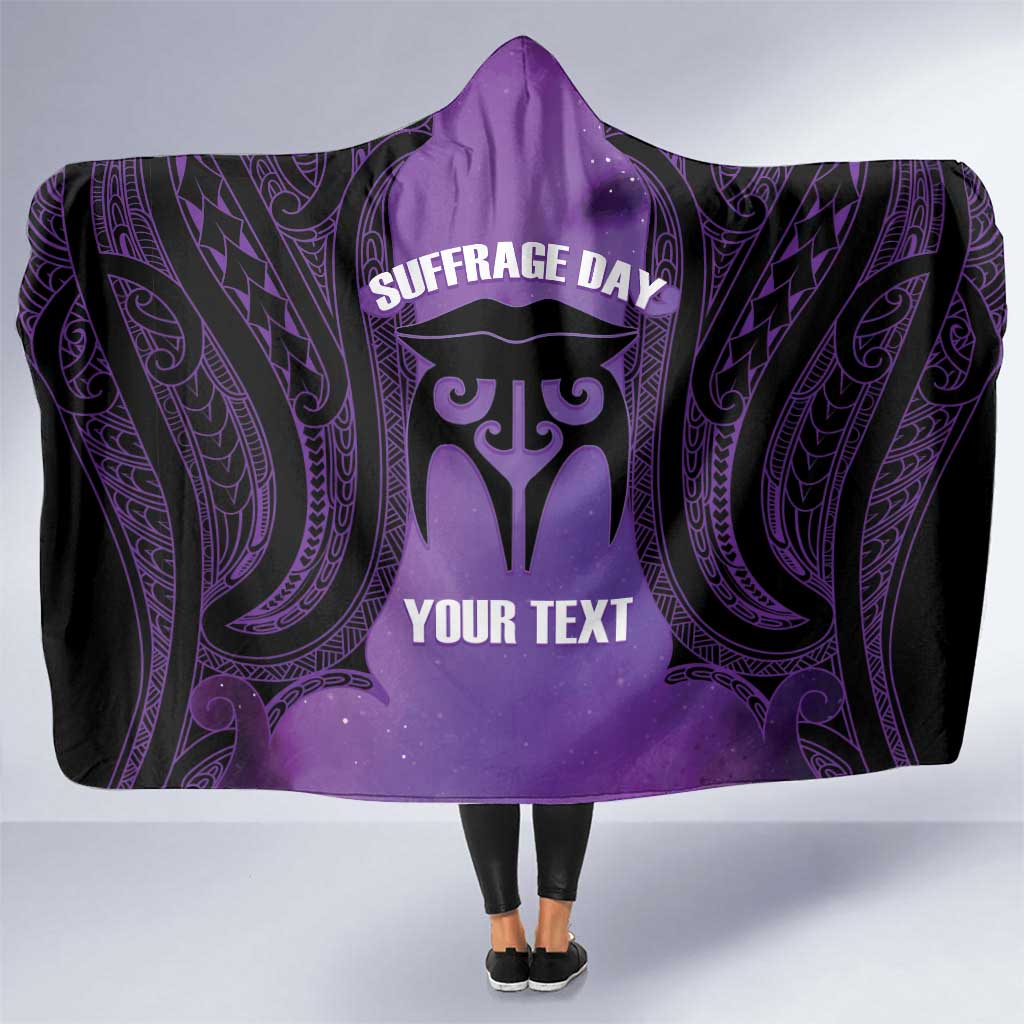 Personalised New Zealand Suffrage Day Hooded Blanket Maori Tattoo Galaxy Vibe - Polynesian Pride