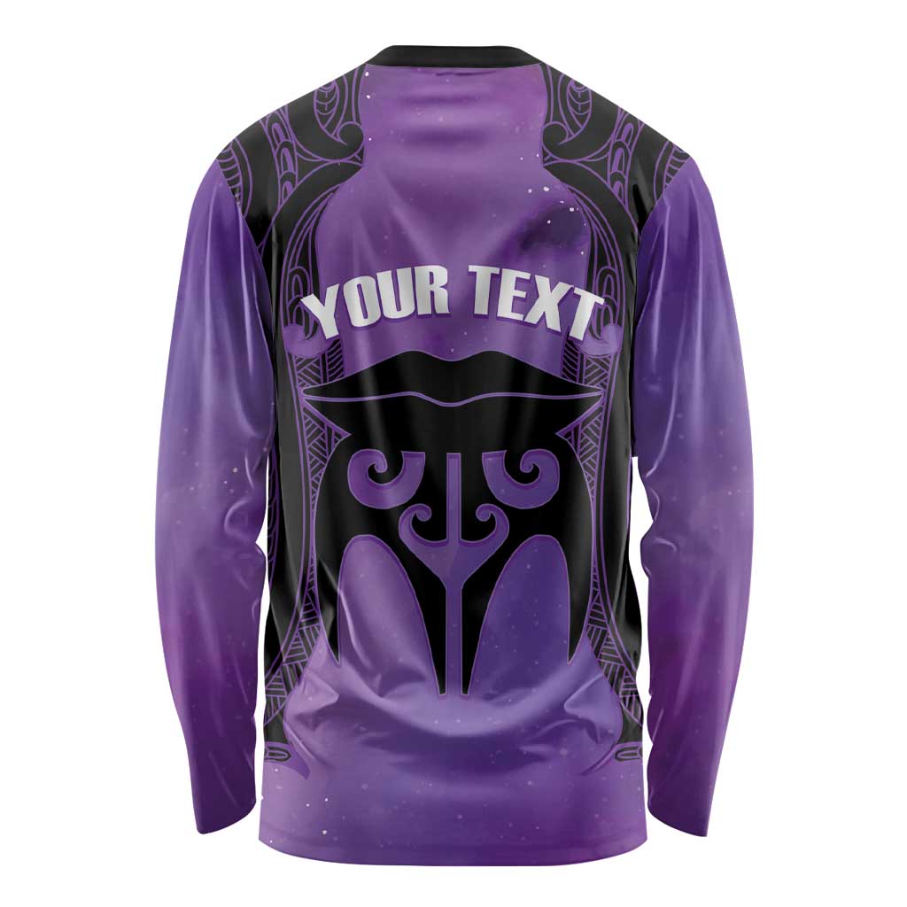 Personalised New Zealand Suffrage Day Long Sleeve Shirt Maori Tattoo Galaxy Vibe - Polynesian Pride