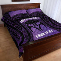 Personalised New Zealand Suffrage Day Quilt Bed Set Maori Tattoo Galaxy Vibe - Polynesian Pride
