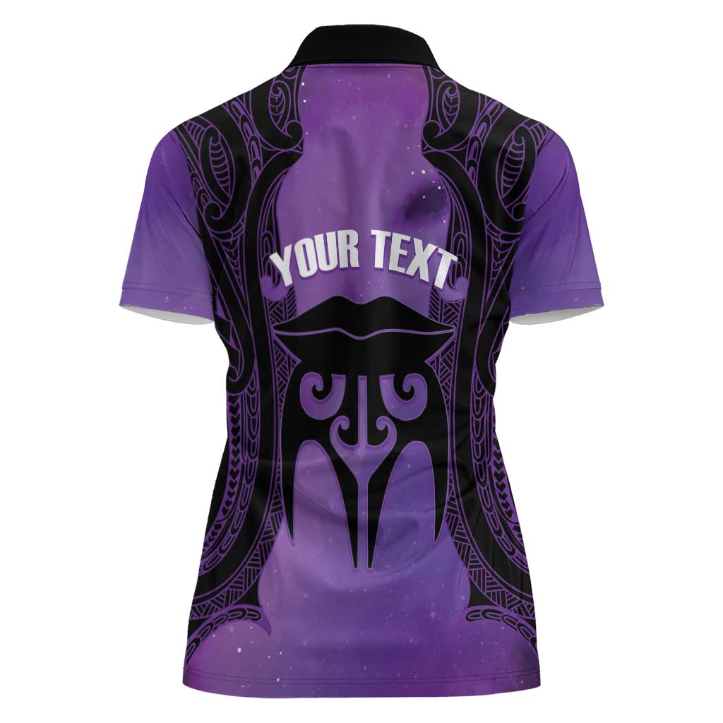 Personalised New Zealand Suffrage Day Women Polo Shirt Maori Tattoo Galaxy Vibe - Polynesian Pride