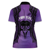Personalised New Zealand Suffrage Day Women Polo Shirt Maori Tattoo Galaxy Vibe - Polynesian Pride