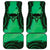 Personalised Moko Kauae New Zealand Car Mats Maori Chin Tattoo Green - Polynesian Pride