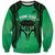 Personalised Moko Kauae New Zealand Sweatshirt Maori Chin Tattoo Green - Polynesian Pride