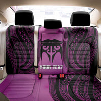 Personalised Moko Kauae New Zealand Back Car Seat Cover Maori Chin Tattoo Pink - Polynesian Pride