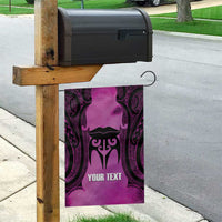 Personalised Moko Kauae New Zealand Garden Flag Maori Chin Tattoo Pink - Polynesian Pride