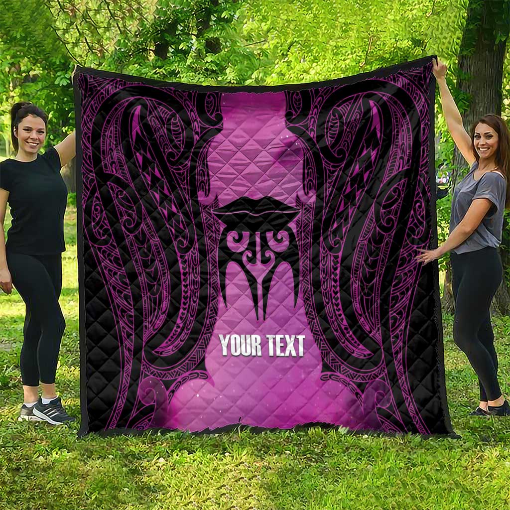 Personalised Moko Kauae New Zealand Quilt Maori Chin Tattoo Pink - Polynesian Pride