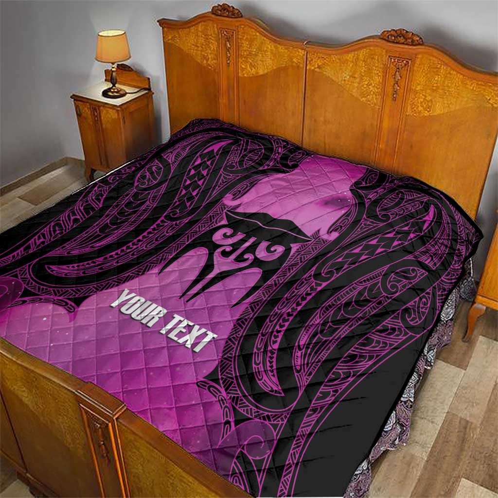 Personalised Moko Kauae New Zealand Quilt Maori Chin Tattoo Pink - Polynesian Pride