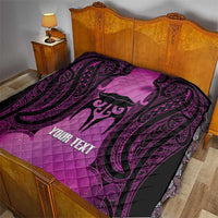Personalised Moko Kauae New Zealand Quilt Maori Chin Tattoo Pink - Polynesian Pride