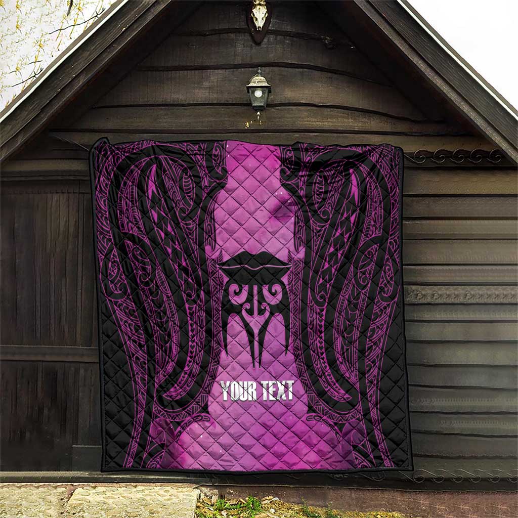 Personalised Moko Kauae New Zealand Quilt Maori Chin Tattoo Pink - Polynesian Pride