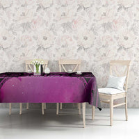 Personalised Moko Kauae New Zealand Tablecloth Maori Chin Tattoo Pink - Polynesian Pride