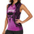 Personalised Moko Kauae New Zealand Women Sleeveless Polo Shirt Maori Chin Tattoo Pink - Polynesian Pride