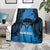 Personalised Moko Kauae New Zealand Blanket Maori Chin Tattoo Blue - Polynesian Pride