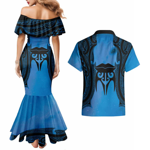 Personalised Torba Day Couples Matching Mermaid Dress and Hawaiian Shirt Proud To Be A Ni-Van Beauty Pacific Flower LT03 main image 1