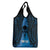 Personalised Moko Kauae New Zealand Grocery Bag Maori Chin Tattoo Blue - Polynesian Pride