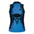 Personalised Moko Kauae New Zealand Women Sleeveless Polo Shirt Maori Chin Tattoo Blue - Polynesian Pride
