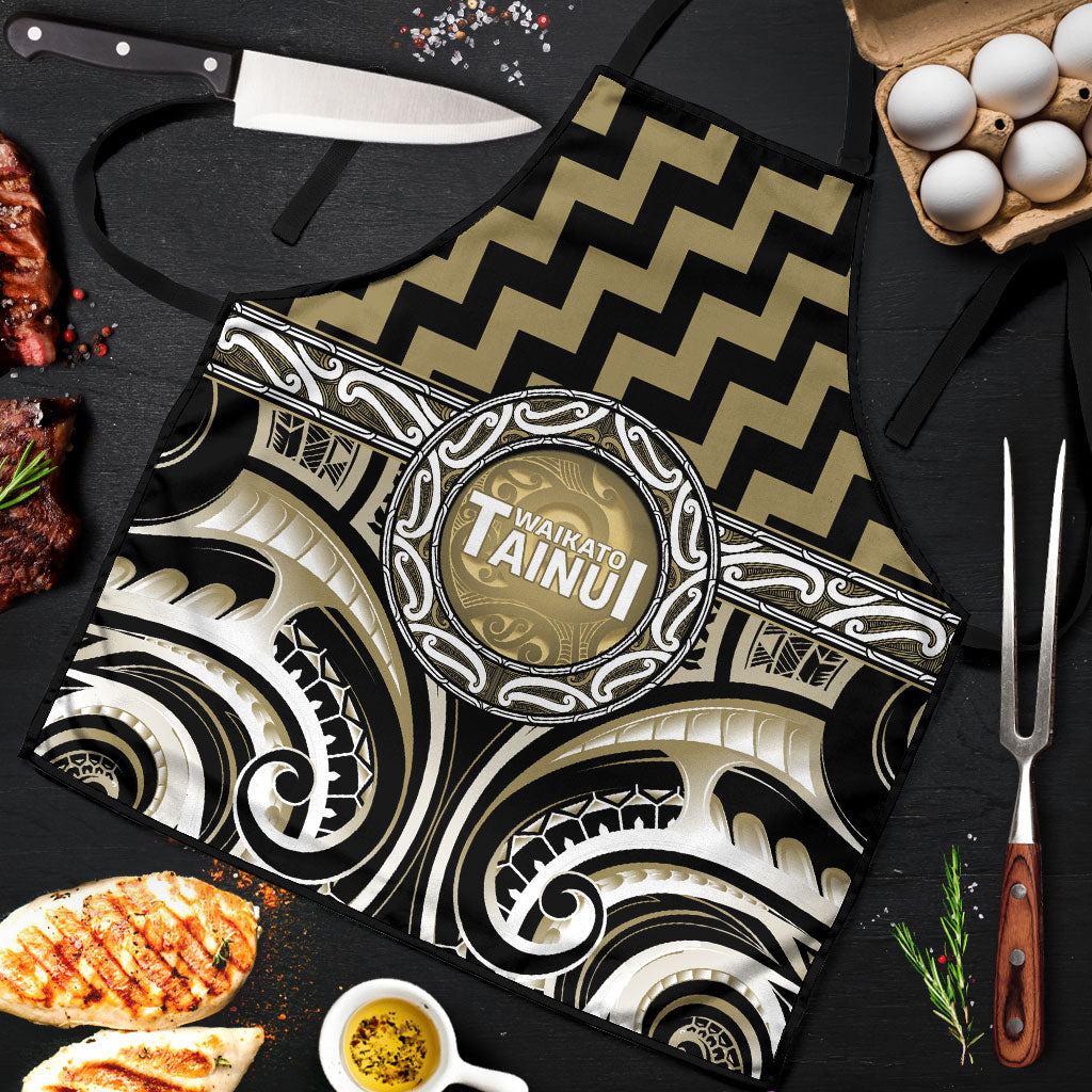 Aotearoa Waikato Tainui Apron Maori Iwi Poutama Puhoro Tattoo LT14 Old Yellow - Polynesian Pride