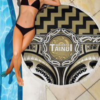 Aotearoa Waikato Tainui Beach Blanket Maori Iwi Poutama Puhoro Tattoo LT14 - Polynesian Pride