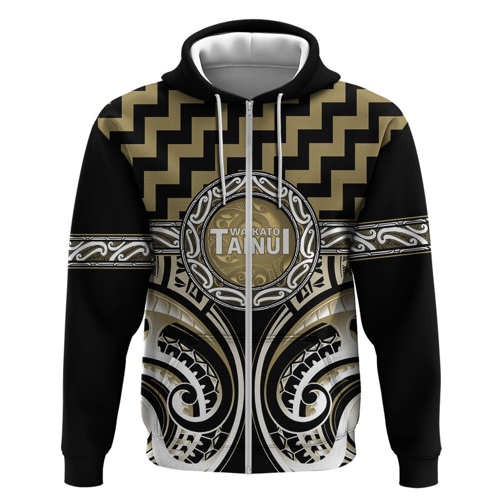 Aotearoa Waikato Tainui Personalised Hoodie Maori Iwi Poutama Puhoro Tattoo
