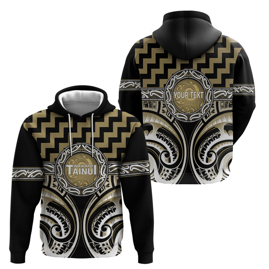 Aotearoa Waikato Tainui Personalised Hoodie Maori Iwi Poutama Puhoro Tattoo