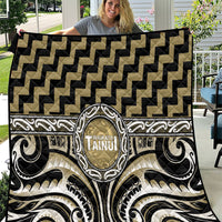Aotearoa Waikato Tainui Quilt Maori Iwi Poutama Puhoro Tattoo LT14 Old Yellow - Polynesian Pride