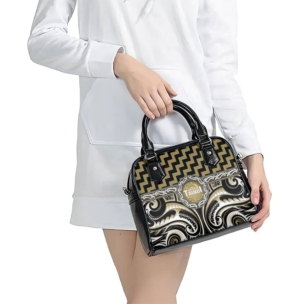 Aotearoa Waikato Tainui Shoulder Handbag Maori Iwi Poutama Puhoro Tattoo LT14 - Polynesian Pride