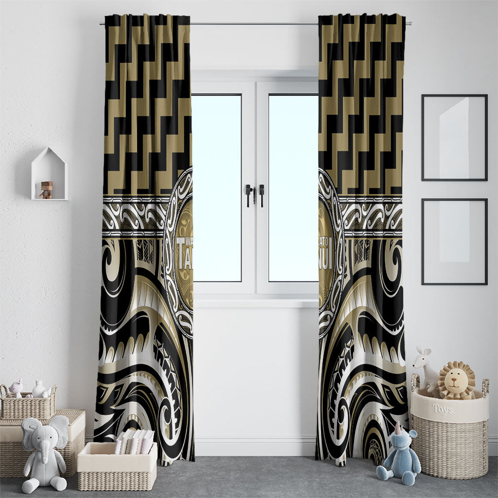 Aotearoa Waikato Tainui Window Curtain Maori Iwi Poutama Puhoro Tattoo LT14 - Polynesian Pride