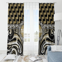 Aotearoa Waikato Tainui Window Curtain Maori Iwi Poutama Puhoro Tattoo LT14 - Polynesian Pride